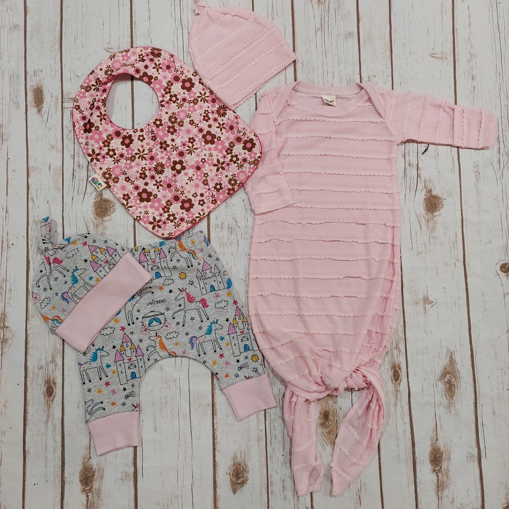 Baby Set Mermaid Sleeper - Unicorn Harem Leggings